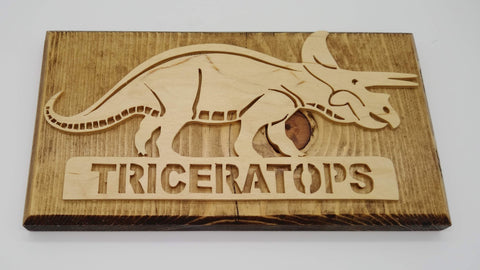 Three Horned Triceratops Plaque