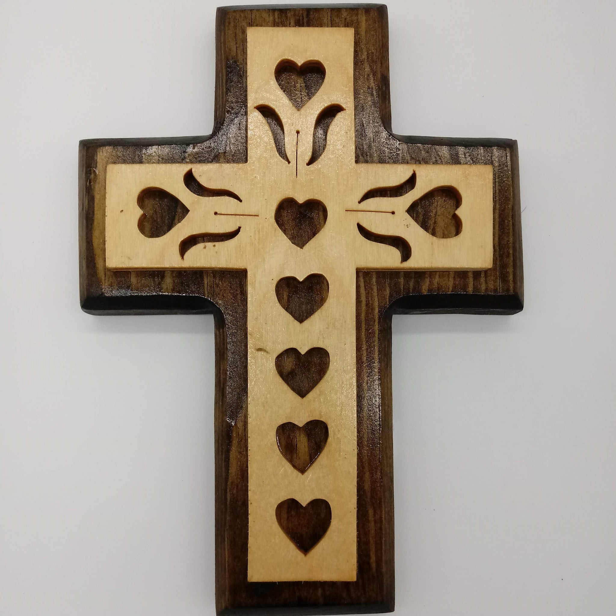 8 Hearts Hanging Wall Cross - Kripp's Kreations