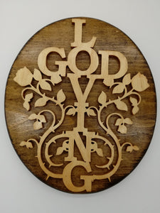 Loving God Cross Plaque - Kripp's Kreations