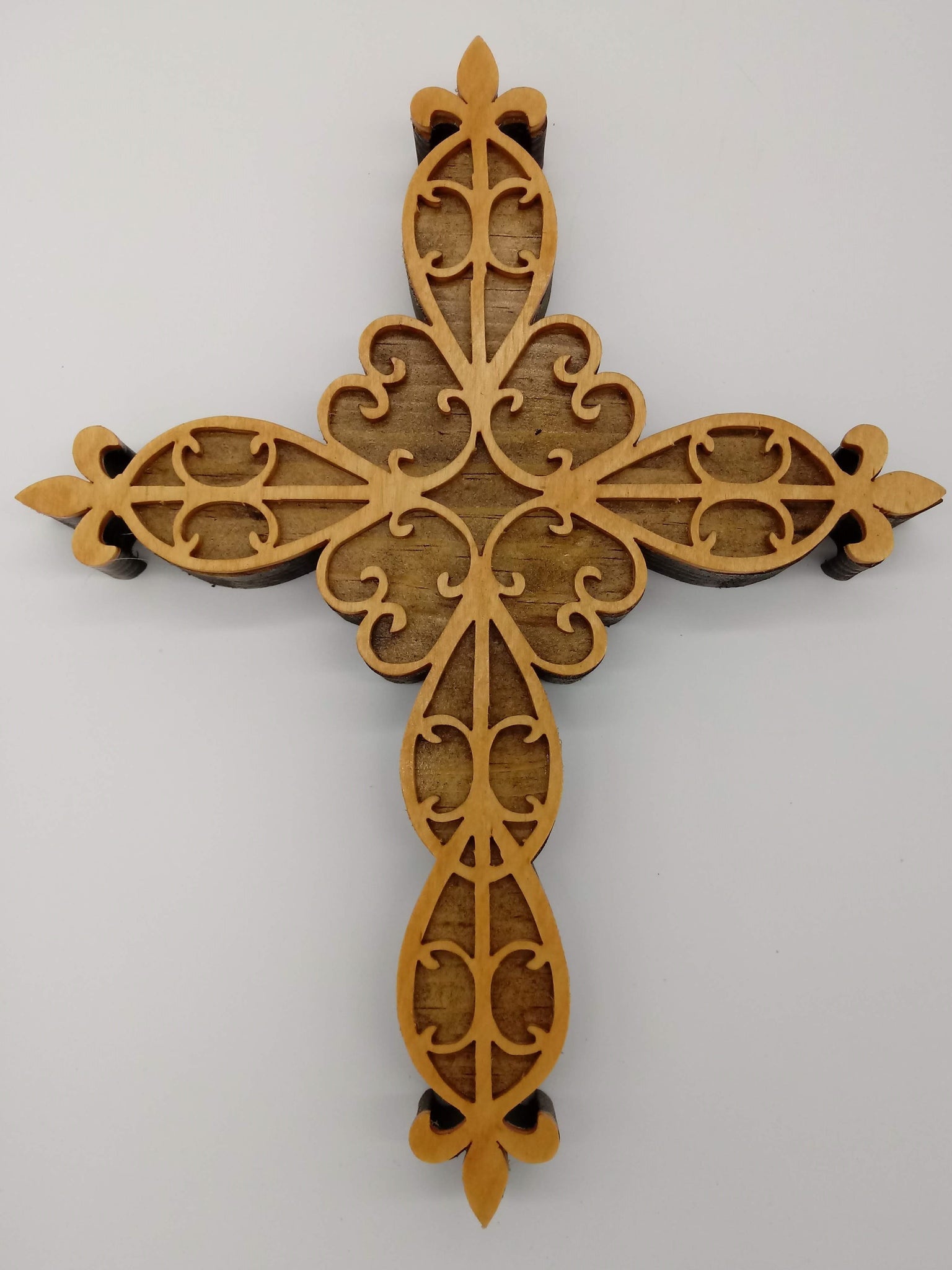 Ornate Fleur de Lis Cross - Kripp's Kreations