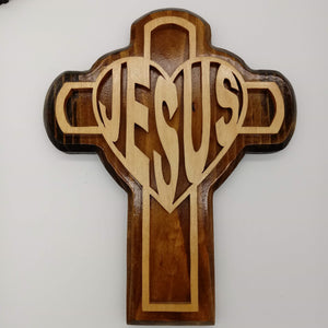 Jesus in the Heart Cross - Kripp's Kreations