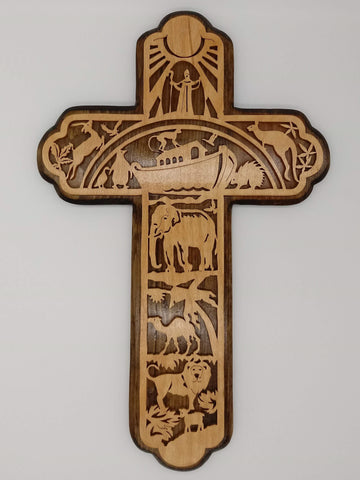 Fretwork Noah's Ark Cross - Kripp's Kreations