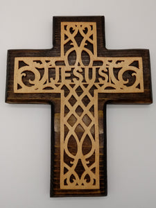 Ornate Jesus Lattice Cross - Kripp's Kreations