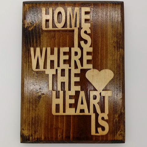 Home is Where the Heart is Plaque - Kripp's Kreations