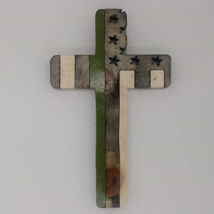 Thin Green Line Military Cross - Kripp's Kreations