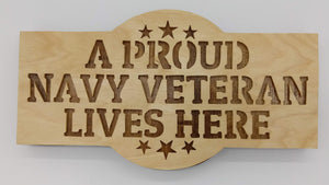 Proud Navy Veteran Sign - Kripp's Kreations