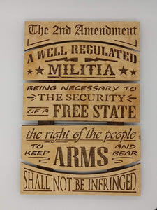 Second Amendment Rights Constitution Plaque - Kripp's Kreations