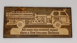 Created Equal Become Firemen Firetruck - Kripp's Kreations