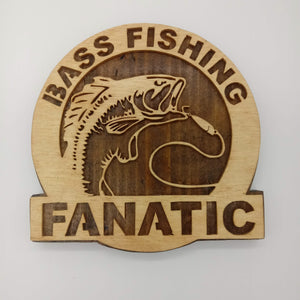 Bass Fishing Fanatic Plaque - Kripp's Kreations