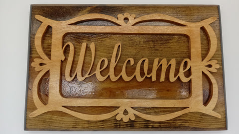 Framed Welcome Wall Hanging - Kripp's Kreations