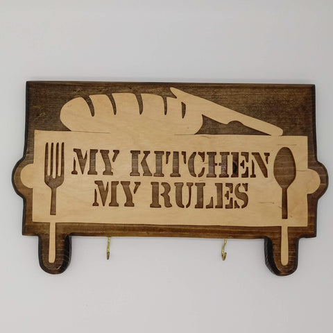 My Kitchen My Rules Pot Holders - Kripp's Kreations