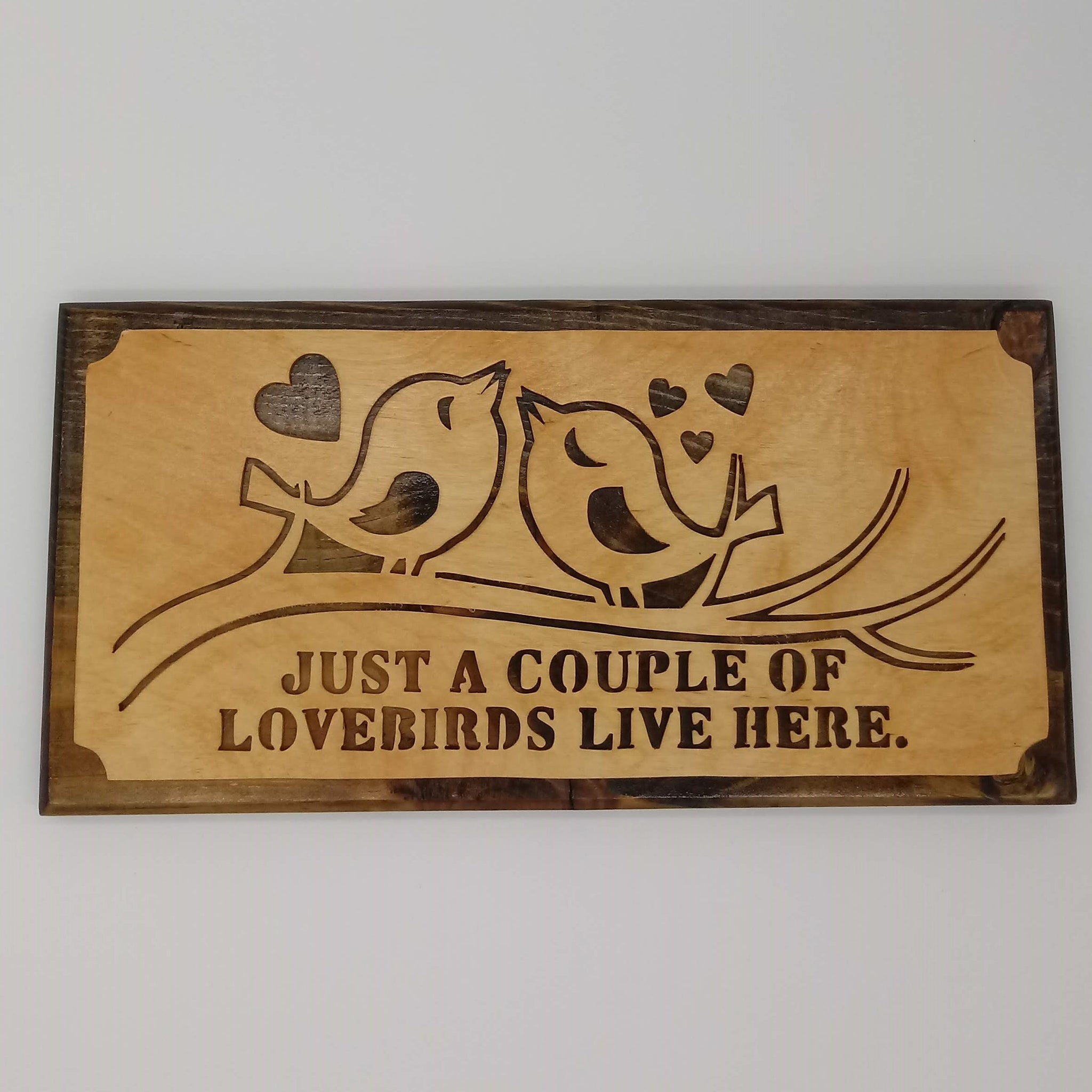 Just a Couple of Lovebirds Wall Hanging - Kripp's Kreations